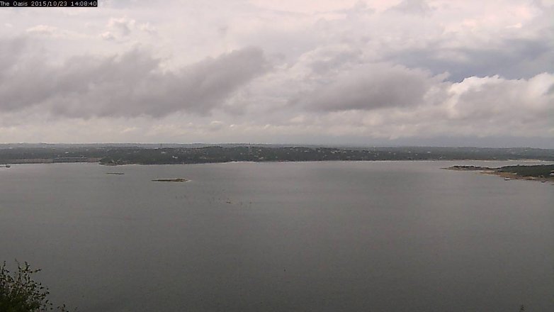 Lake Travis webcam, October 23, 2015 1:15 PM CT