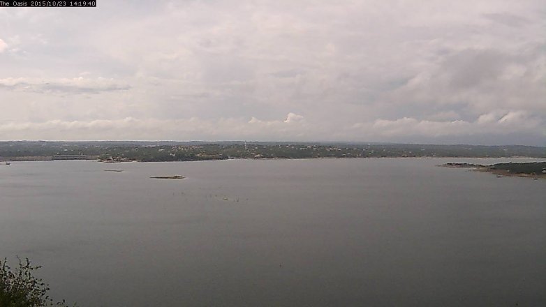 Lake Travis webcam, October 23, 2015 1:25 PM CT