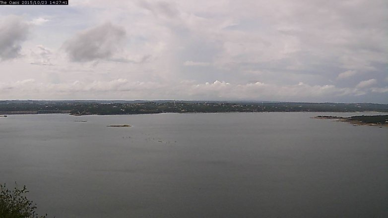 Lake Travis webcam, October 23, 2015 1:35 PM CT