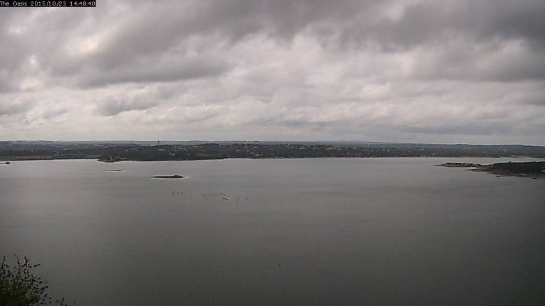 Lake Travis webcam, October 23, 2015 1:55 PM CT
