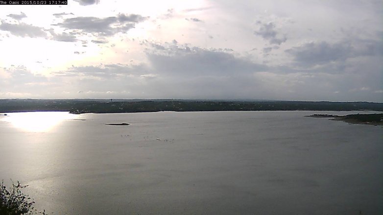 Lake Travis webcam, October 23, 2015 4:25 PM CT
