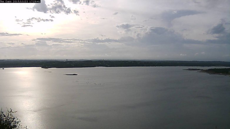 Lake Travis webcam, October 23, 2015 4:35 PM CT