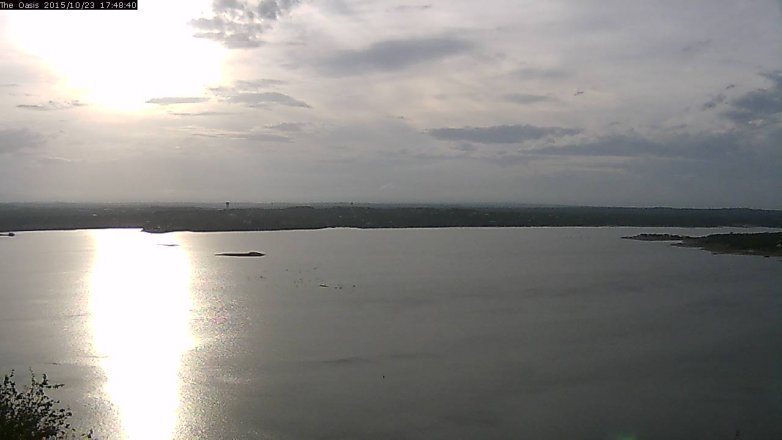 Lake Travis webcam, October 23, 2015 4:55 PM CT