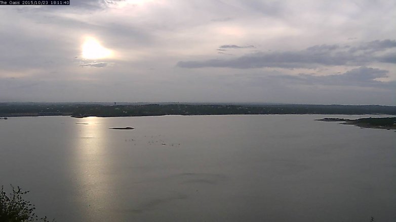 Lake Travis webcam, October 23, 2015 5:15 PM CT