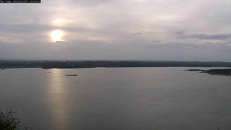 Lake Travis webcam, October 23, 2015 5:25 PM CT