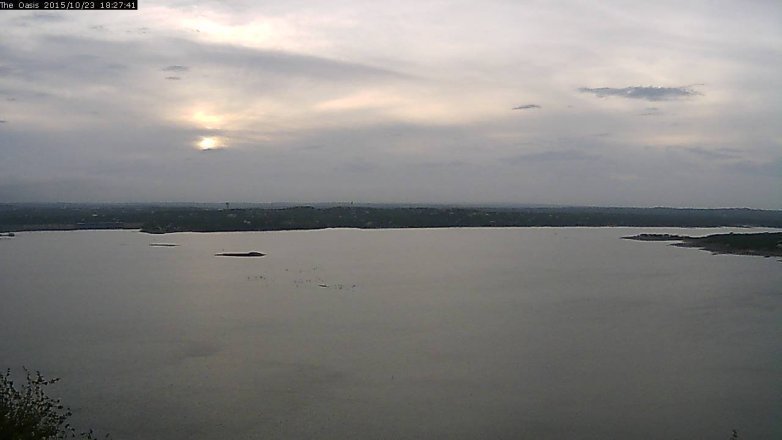 Lake Travis webcam, October 23, 2015 5:35 PM CT