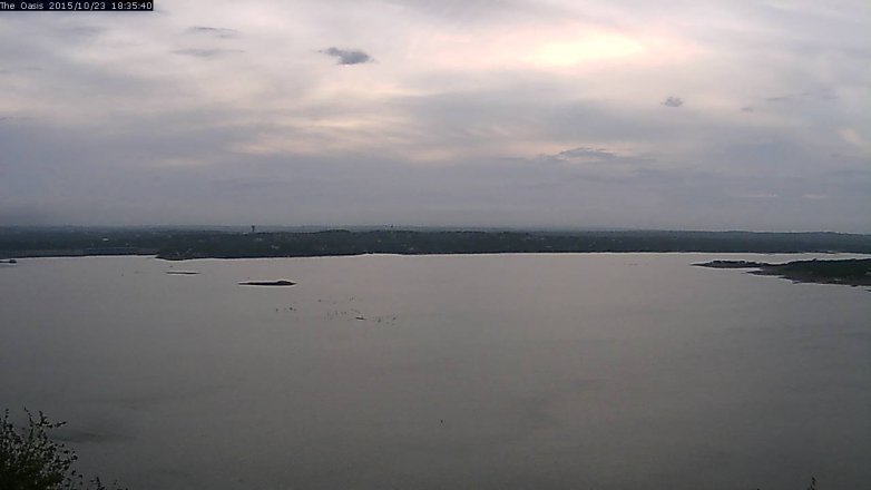 Lake Travis webcam, October 23, 2015 5:40 PM CT