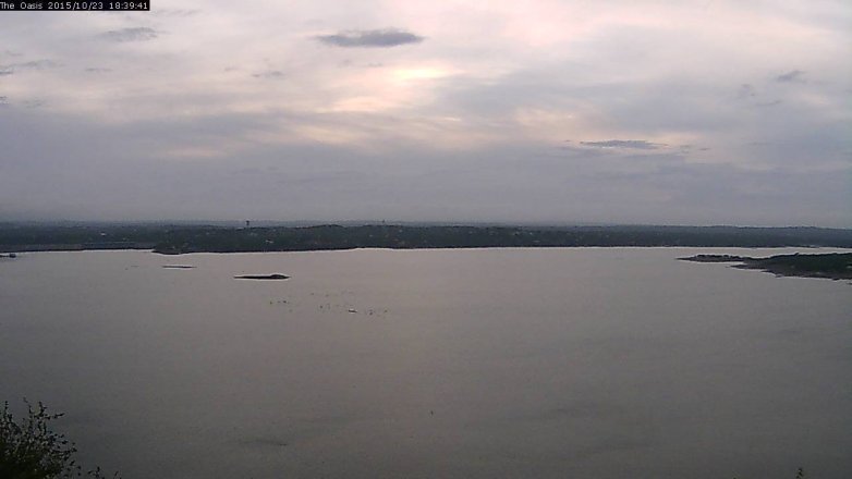 Lake Travis webcam, October 23, 2015 5:45 PM CT