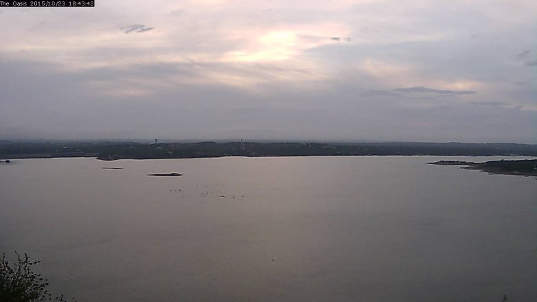 Lake Travis webcam, October 23, 2015 5:50 PM CT