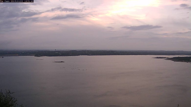 Lake Travis webcam, October 23, 2015 5:55 PM CT