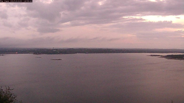 Lake Travis webcam, October 23, 2015 6:05 PM CT