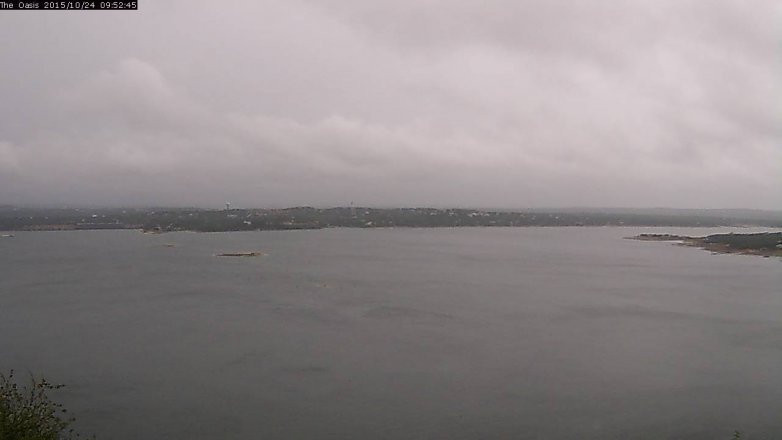 Lake Travis webcam, October 24, 2015 9:00 AM CT