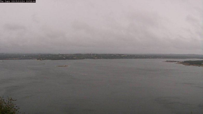 Lake Travis webcam, October 24, 2015 9:05 AM CT