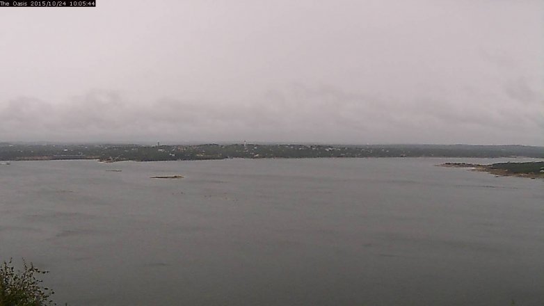 Lake Travis webcam, October 24, 2015 9:10 AM CT