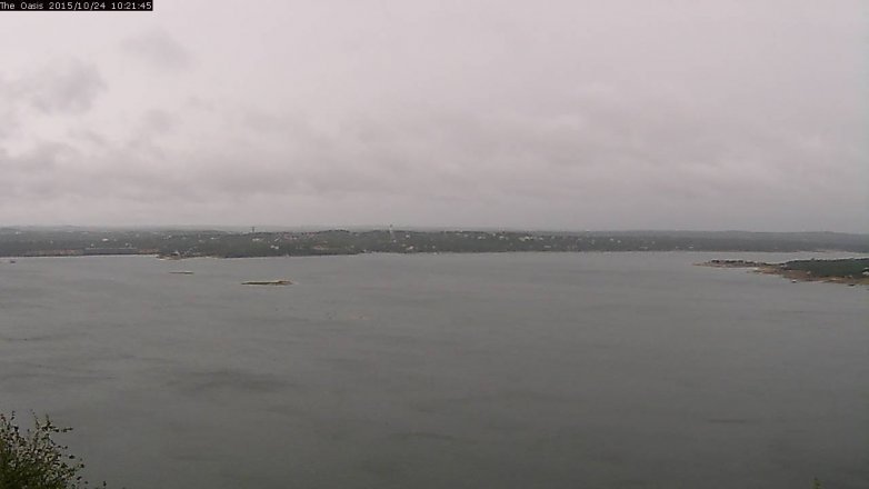 Lake Travis webcam, October 24, 2015 9:30 AM CT