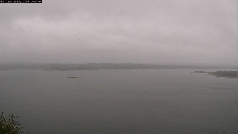Lake Travis webcam, October 24, 2015 1:10 PM CT