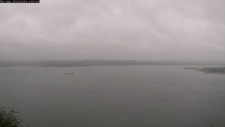 Lake Travis webcam, October 24, 2015 1:15 PM CT