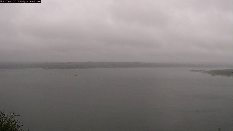 Lake Travis webcam, October 24, 2015 1:25 PM CT
