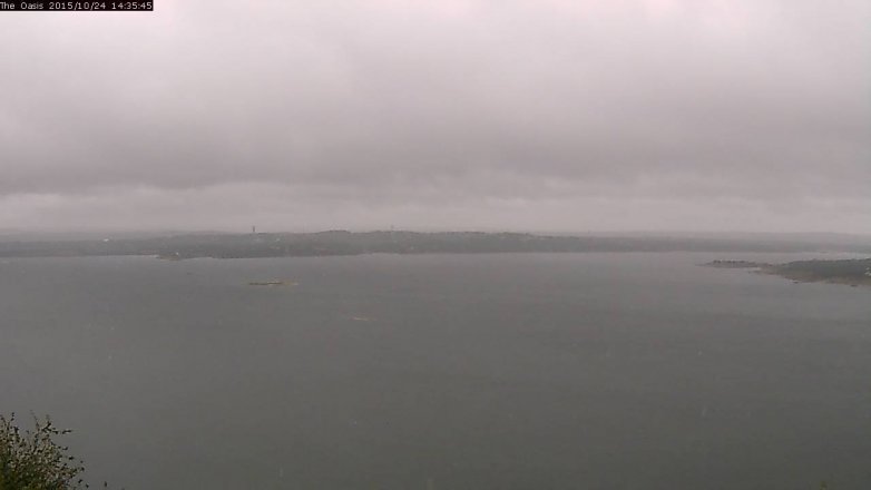 Lake Travis webcam, October 24, 2015 1:40 PM CT