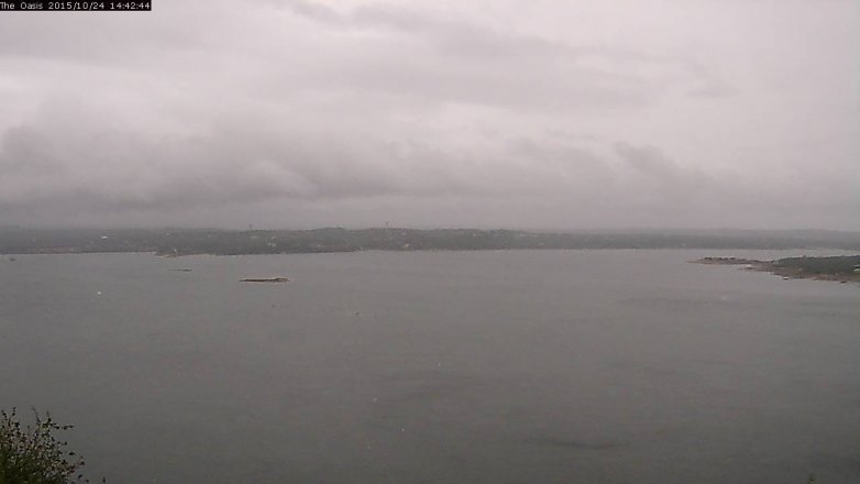 Lake Travis webcam, October 24, 2015 1:50 PM CT