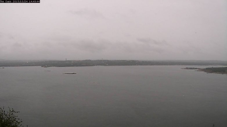 Lake Travis webcam, October 24, 2015 1:55 PM CT