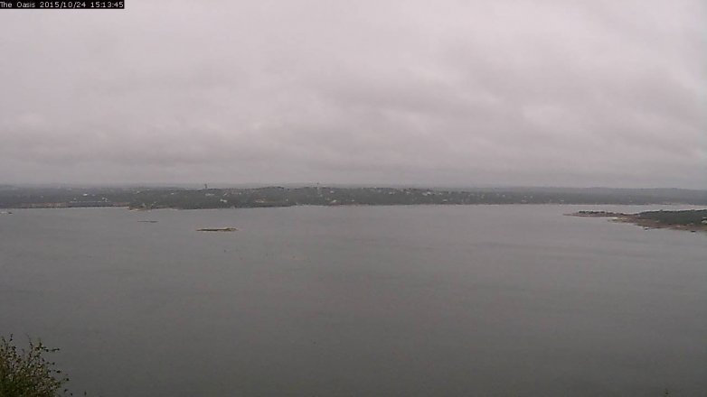 Lake Travis webcam, October 24, 2015 2:20 PM CT