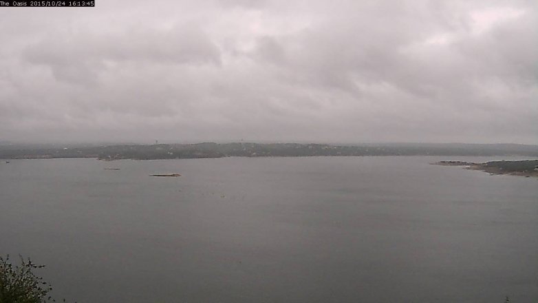Lake Travis webcam, October 24, 2015 3:20 PM CT