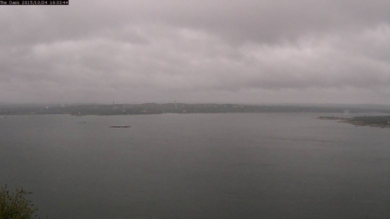 Lake Travis webcam, October 24, 2015 3:40 PM CT