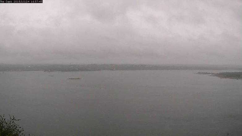 Lake Travis webcam, October 24, 2015 4:05 PM CT