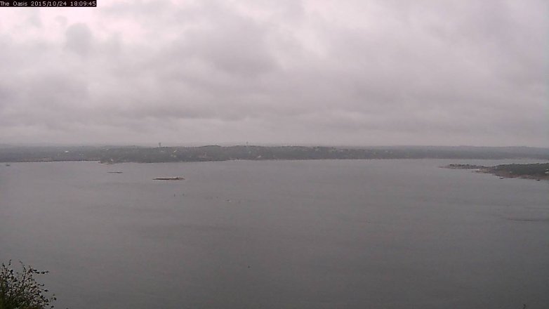 Lake Travis webcam, October 24, 2015 5:15 PM CT