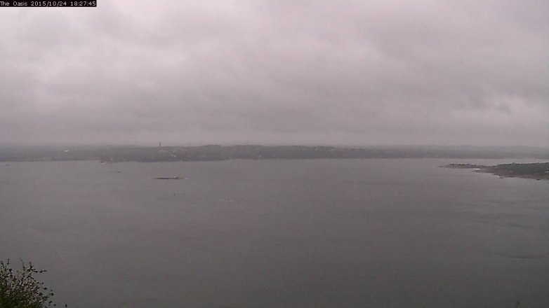 Lake Travis webcam, October 24, 2015 5:35 PM CT