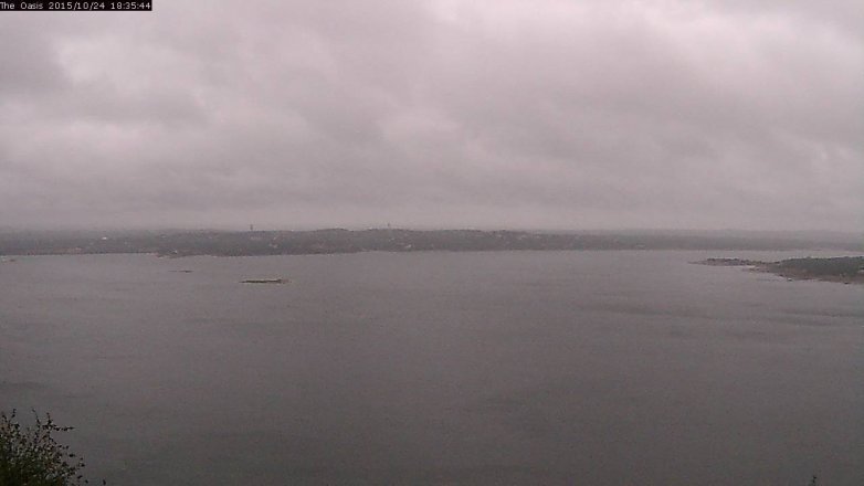 Lake Travis webcam, October 24, 2015 5:40 PM CT
