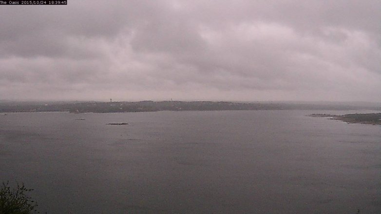 Lake Travis webcam, October 24, 2015 5:45 PM CT