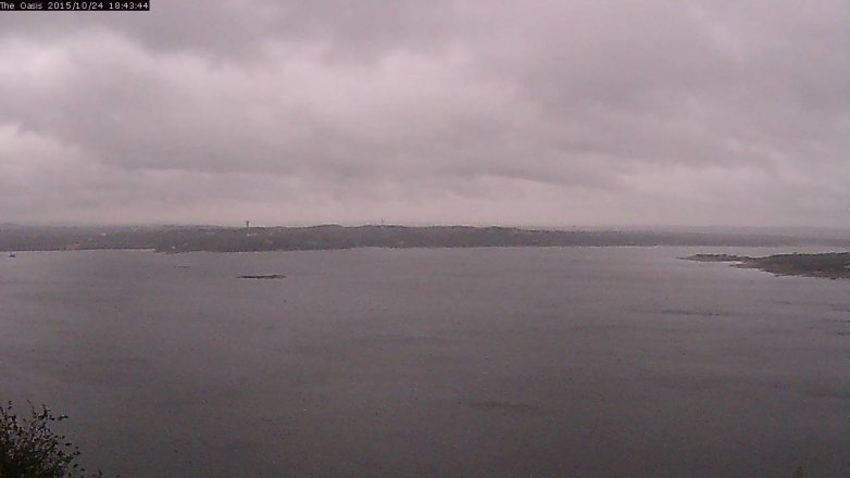 Lake Travis webcam, October 24, 2015 5:50 PM CT