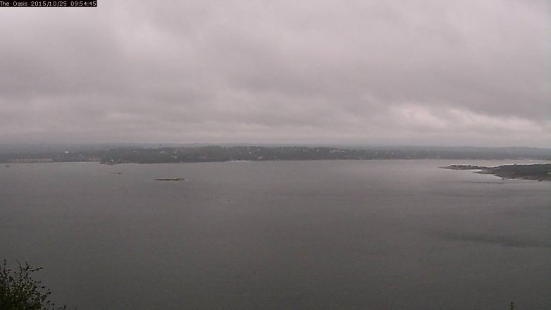 Lake Travis webcam, October 25, 2015 9:00 AM CT