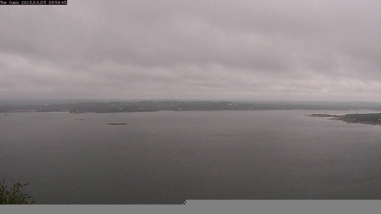Lake Travis webcam, October 25, 2015 9:05 AM CT