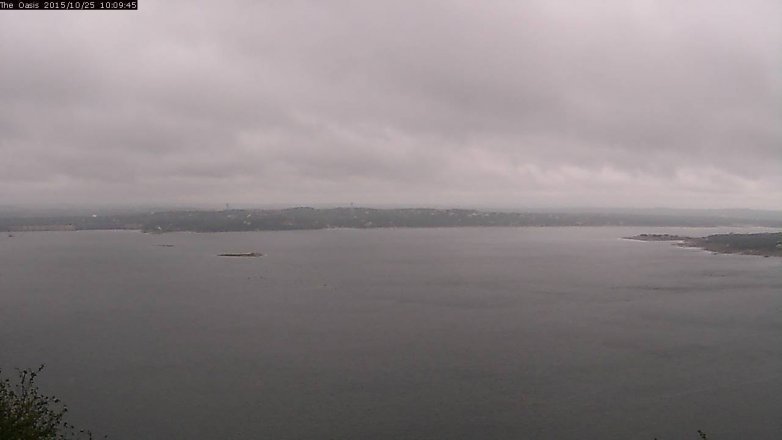 Lake Travis webcam, October 25, 2015 9:15 AM CT