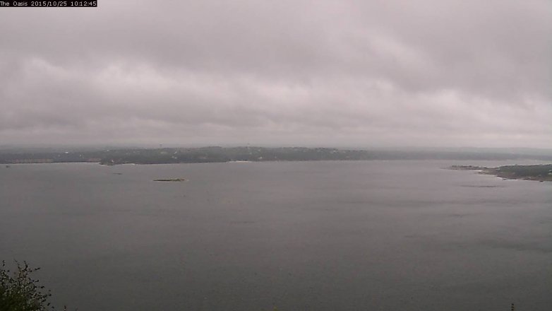 Lake Travis webcam, October 25, 2015 9:20 AM CT