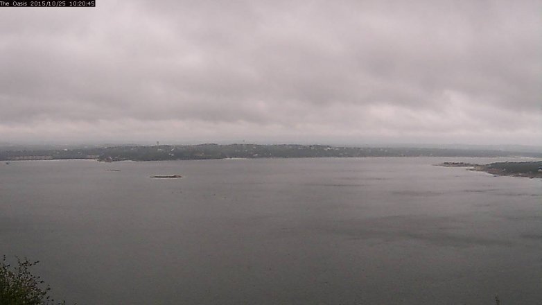 Lake Travis webcam, October 25, 2015 9:25 AM CT