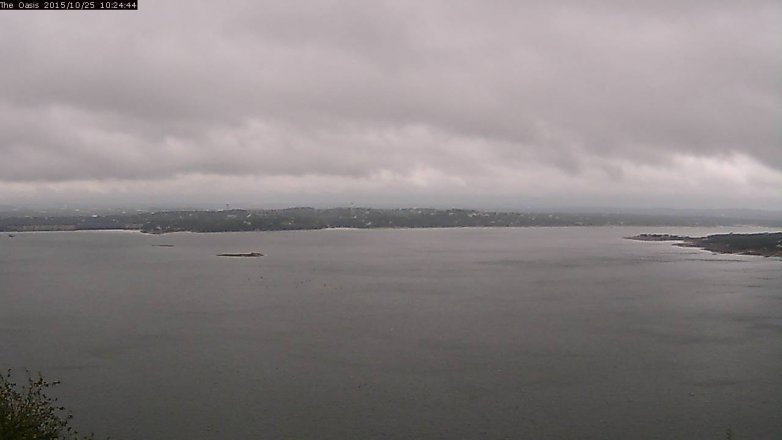 Lake Travis webcam, October 25, 2015 9:30 AM CT