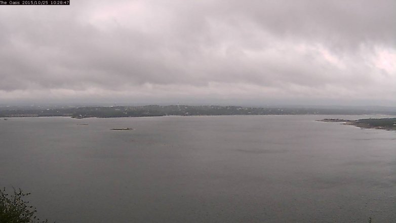 Lake Travis webcam, October 25, 2015 9:35 AM CT