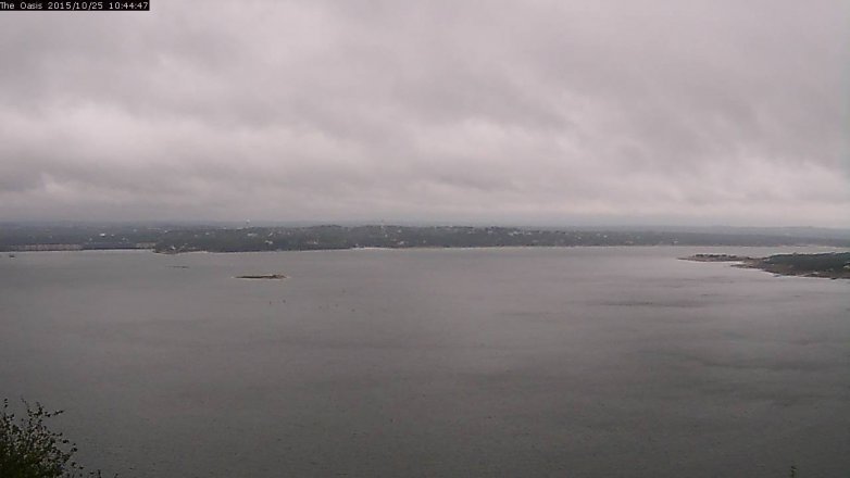 Lake Travis webcam, October 25, 2015 9:50 AM CT