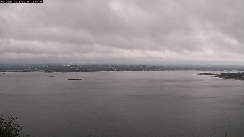 Lake Travis webcam, October 25, 2015 10:10 AM CT