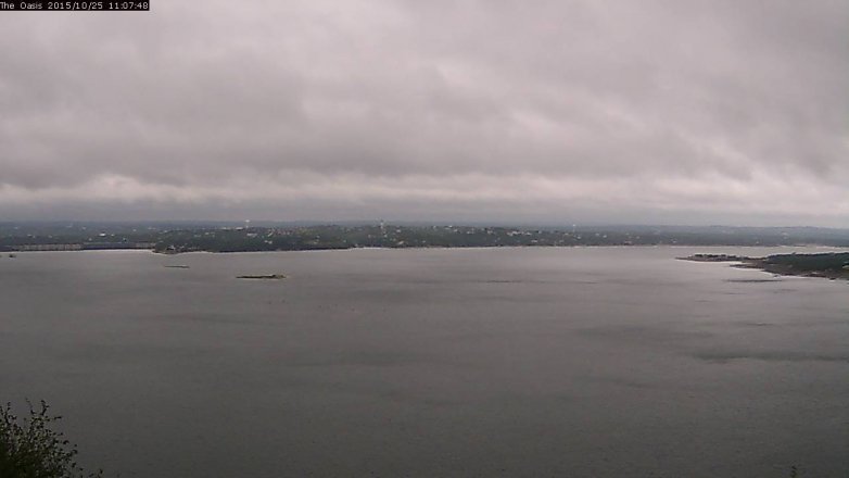 Lake Travis webcam, October 25, 2015 10:20 AM CT