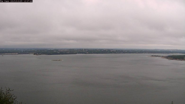 Lake Travis webcam, October 25, 2015 11:45 AM CT