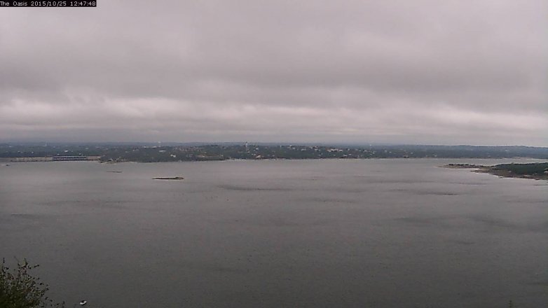Lake Travis webcam, October 25, 2015 11:55 AM CT
