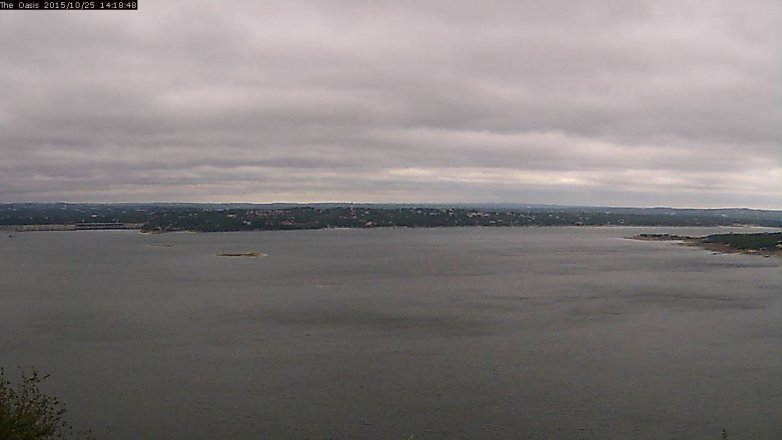 Lake Travis webcam, October 25, 2015 1:25 PM CT