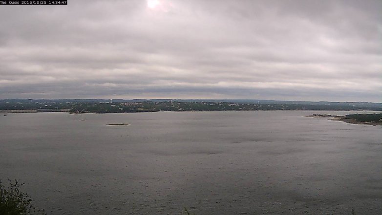 Lake Travis webcam, October 25, 2015 1:40 PM CT