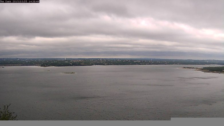Lake Travis webcam, October 25, 2015 1:45 PM CT