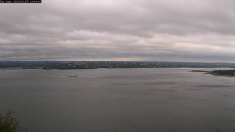 Lake Travis webcam, October 25, 2015 1:55 PM CT